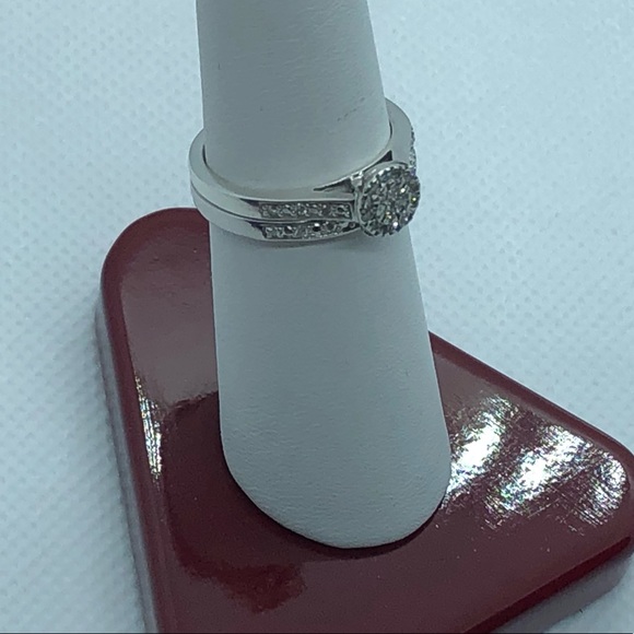 NWT: .2 CTTW DIAMOND / .925 SS BRIDAL SET SIZE 7 - Picture 5 of 15